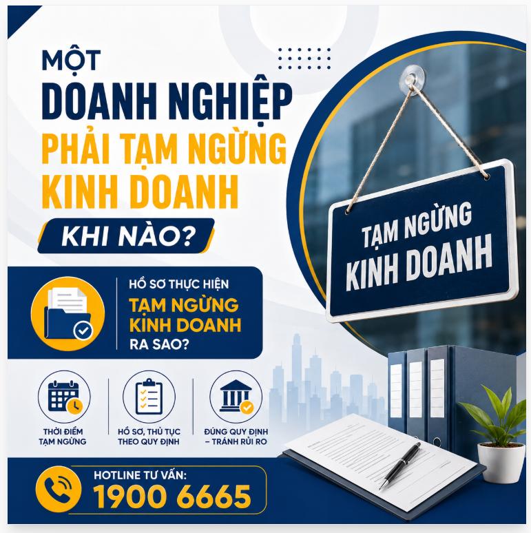Doanh nghiệp phải tạm ngừng kinh doanh trong trường hợp nào? Hồ sơ thực hiện tạm ngừng kinh doanh của doanh nghiệp như thế nào?